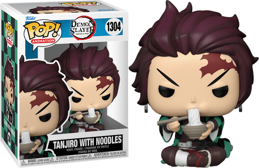 FUNKO POP! Vinyl Animation RARE Demon Slayer #1304 Tanjiro With Noodles [VAULTED]