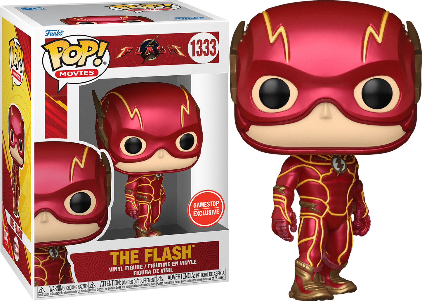 FUNKO POP! Vinyl Movies RARE The Flash #1333 The Flash (Hero Suit - The Flash) [VAULTED]