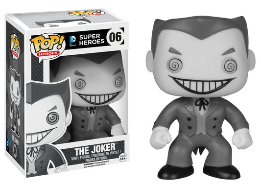 FUNKO POP! Vinyl Heroes RARE DC Super Heroes #06 The Joker (Black & White) [Hot Topic (Stickerless)] [VAULTED]