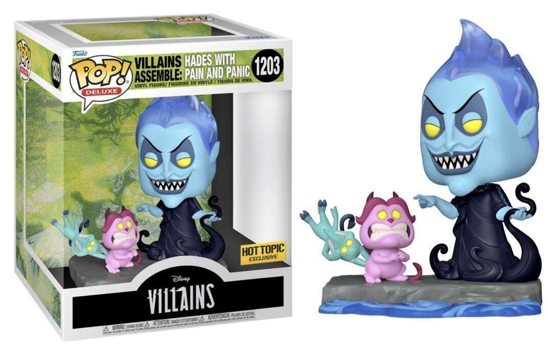 FUNKO POP! Vinyl Deluxe RARE Villains #1203 Villains Assemble: Hades with Pain and Panic [Funko Special Edition] [VAULTED]