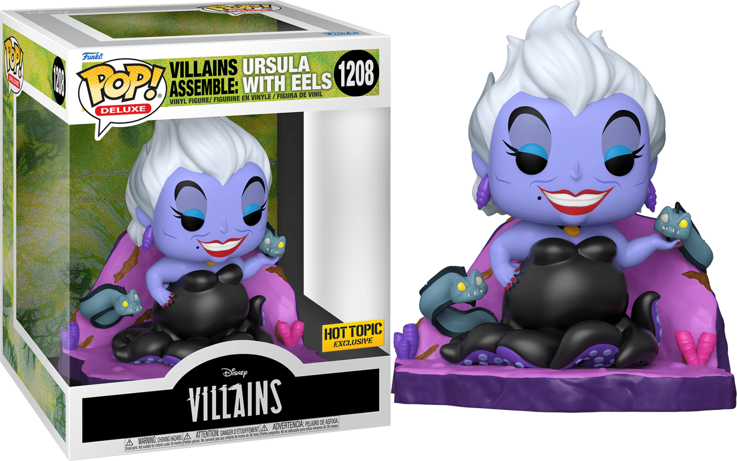 FUNKO POP! Vinyl Deluxe RARE Villains #1208 Villains Assemble: Ursula with Eels [Funko Special Edition] [VAULTED]