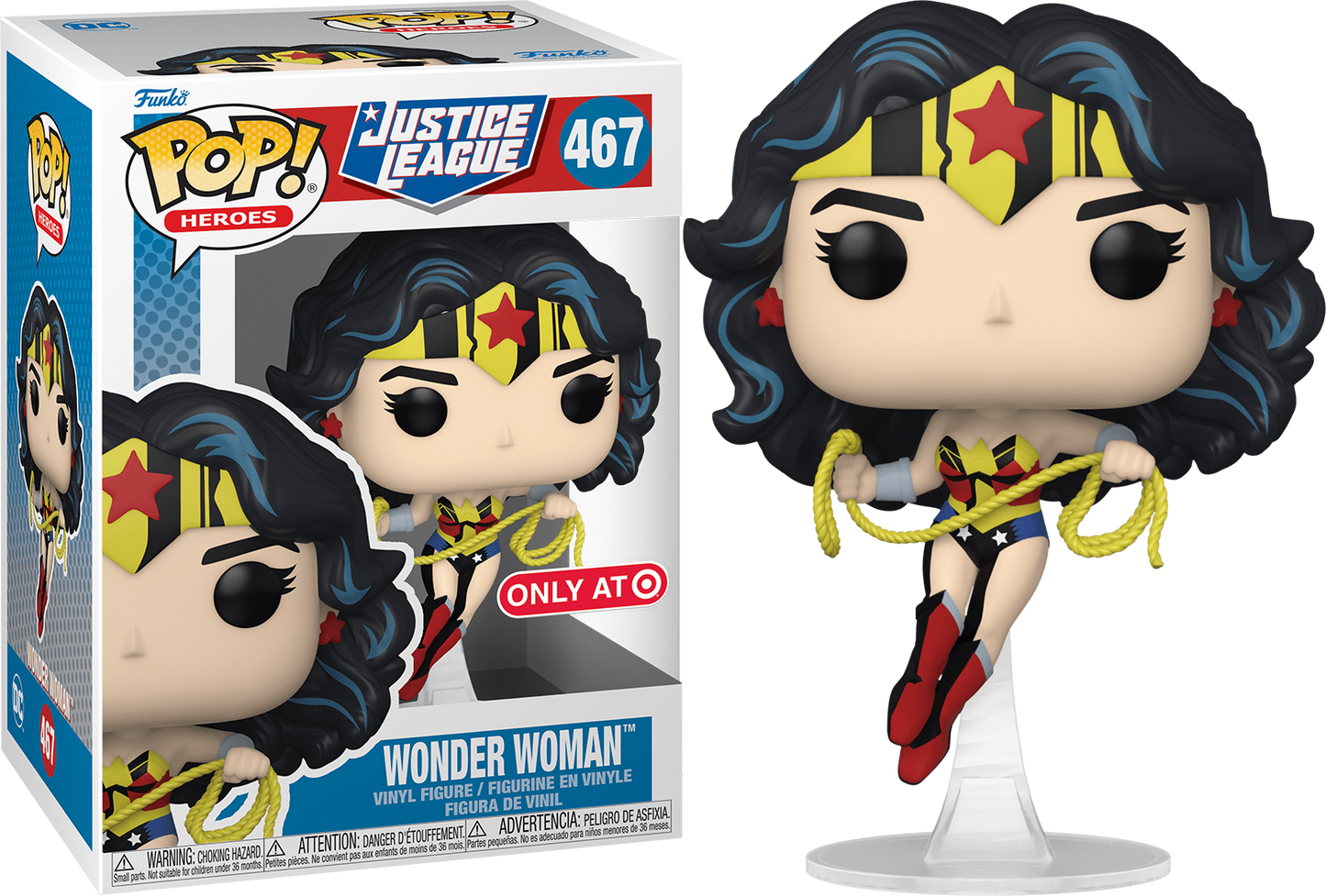 FUNKO POP! Vinyl Heroes RARE Justice League #467 Wonder Woman (JL - Cel Shading) [Funko Special Edition] [VAULTED]