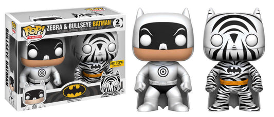 FUNKO POP! Vinyl Heroes RARE Zebra & Bullseye Batman (2-Pack) [Hot Topic (Stickerless)] [VAULTED]